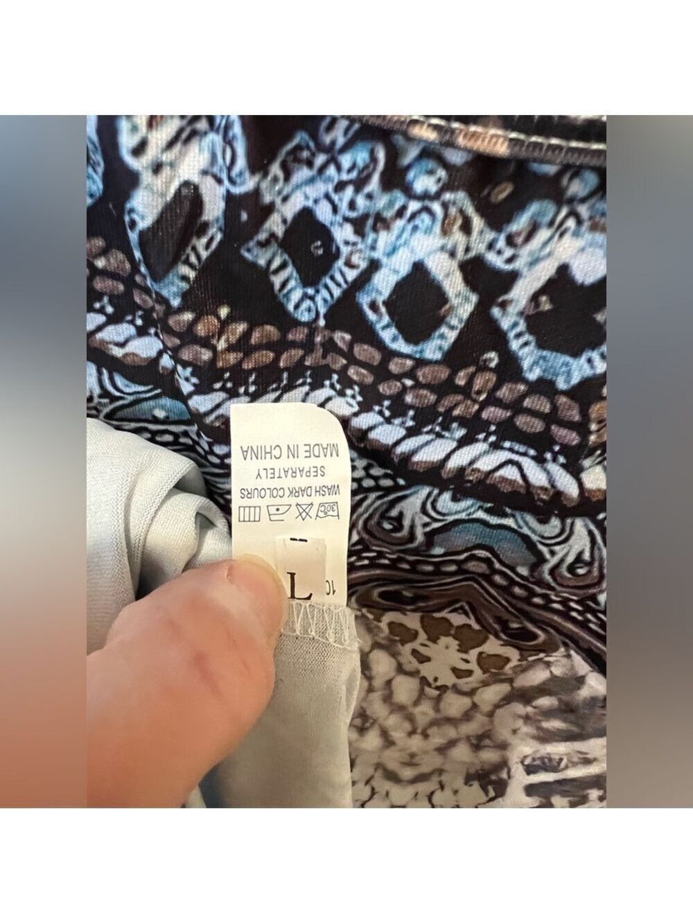 Women's Blue Snakeskin Print Bohemian Maxi Cami Dress Large - Picture 9 of 15